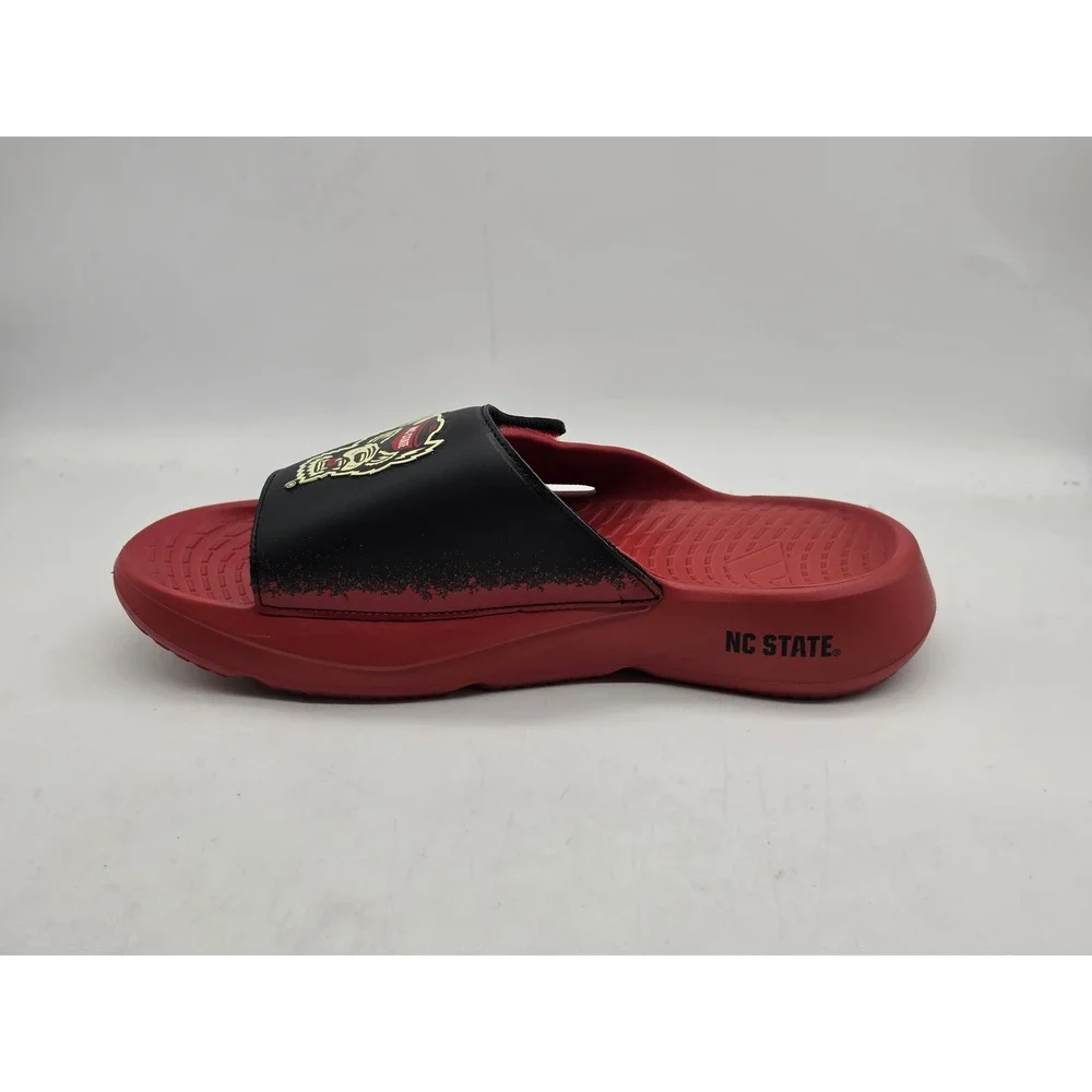 Adidas Lightblaze Slide NC State Wolfpack Men 11 Red Black Sandals Shoes IH7119
